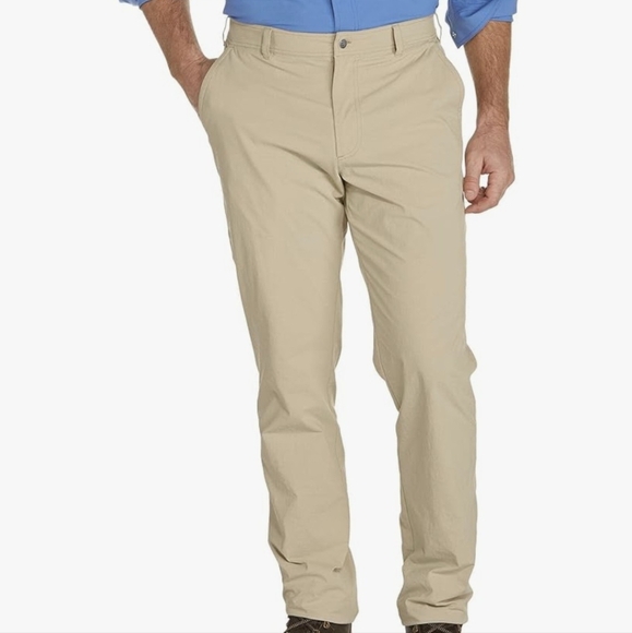 Coolibar Marco Polo Summer Casual Pants UPF 50+ Tan Mens 36 - Picture 2 of 15